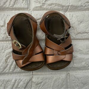 Saltwater sandals kids 3 copper color